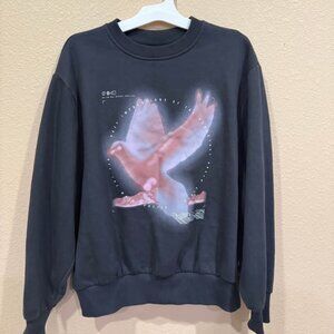 Vans X-Small Dark Grey Bird Graphic Crewneck Sweatshirt